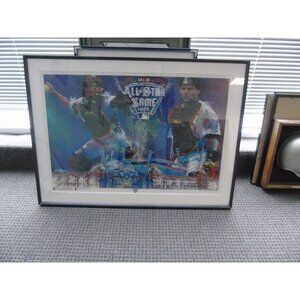Bill Lopa Artist Poster Framed MLB 2005 Allstar Game Comerica Park Signed Poster